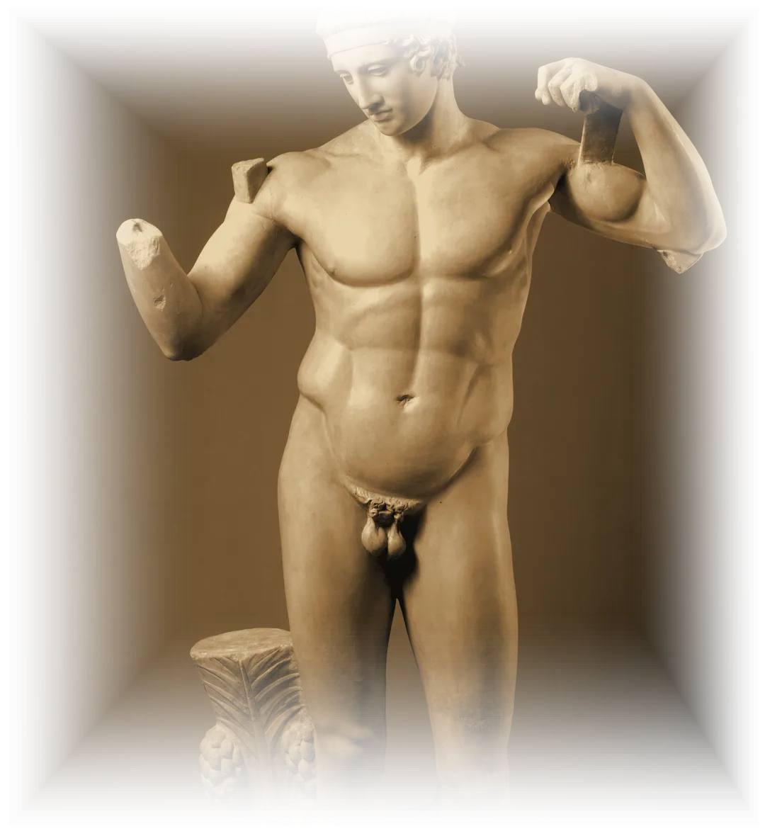 Torso de mármore do Diadoumenos — musculatura periciada
